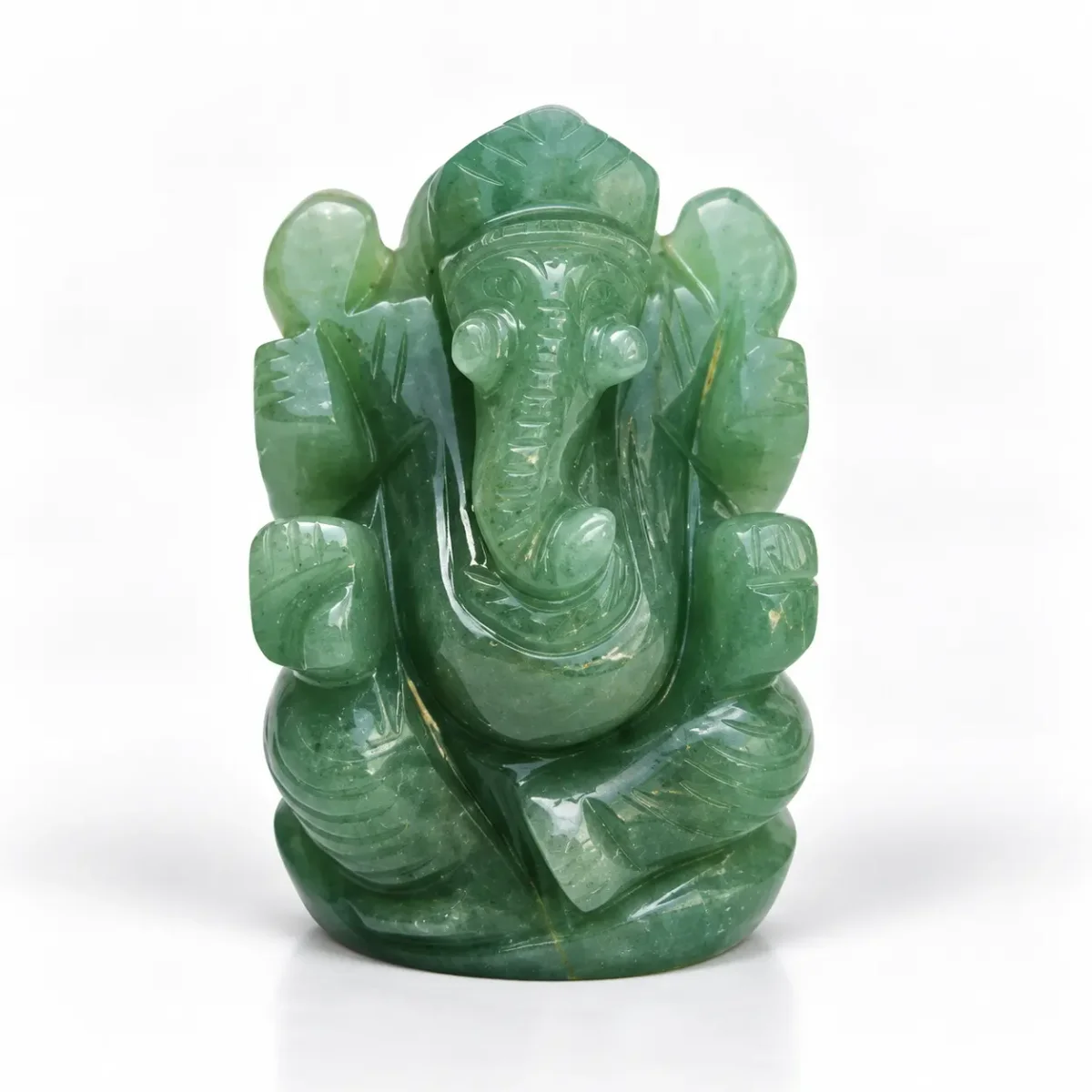 Australian Jade Ganesha Carving (462 g, 4.2 Inch)