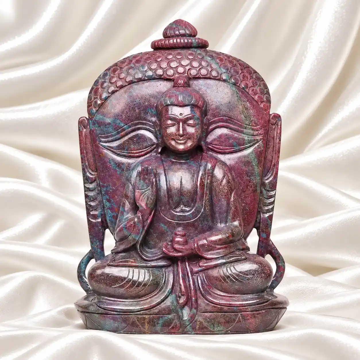 Buddha in Ruby Kyanite