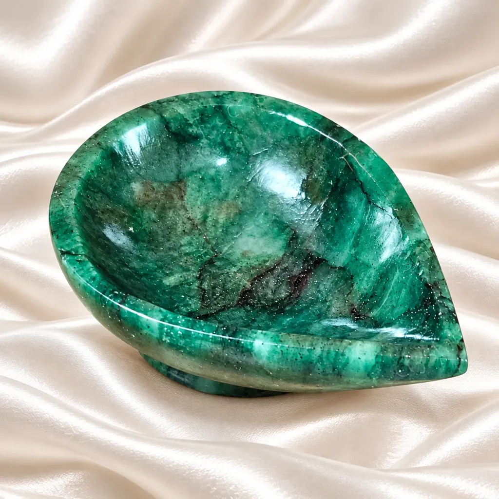 Natural Green Jade Diya
