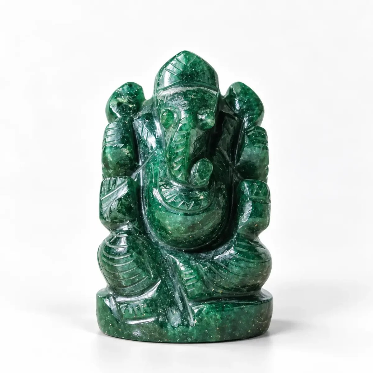 Green Jade Ganesha (460 g, 2.2 Inch)