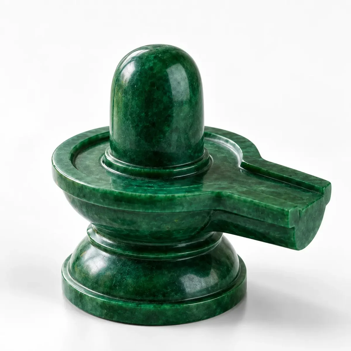 Green Jade Shivling (420 g, 2.8 Inch)