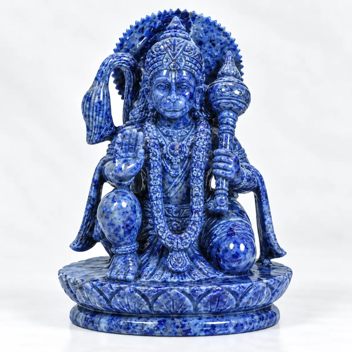 Natural Blue Sodalite Hanuman Ji Statue