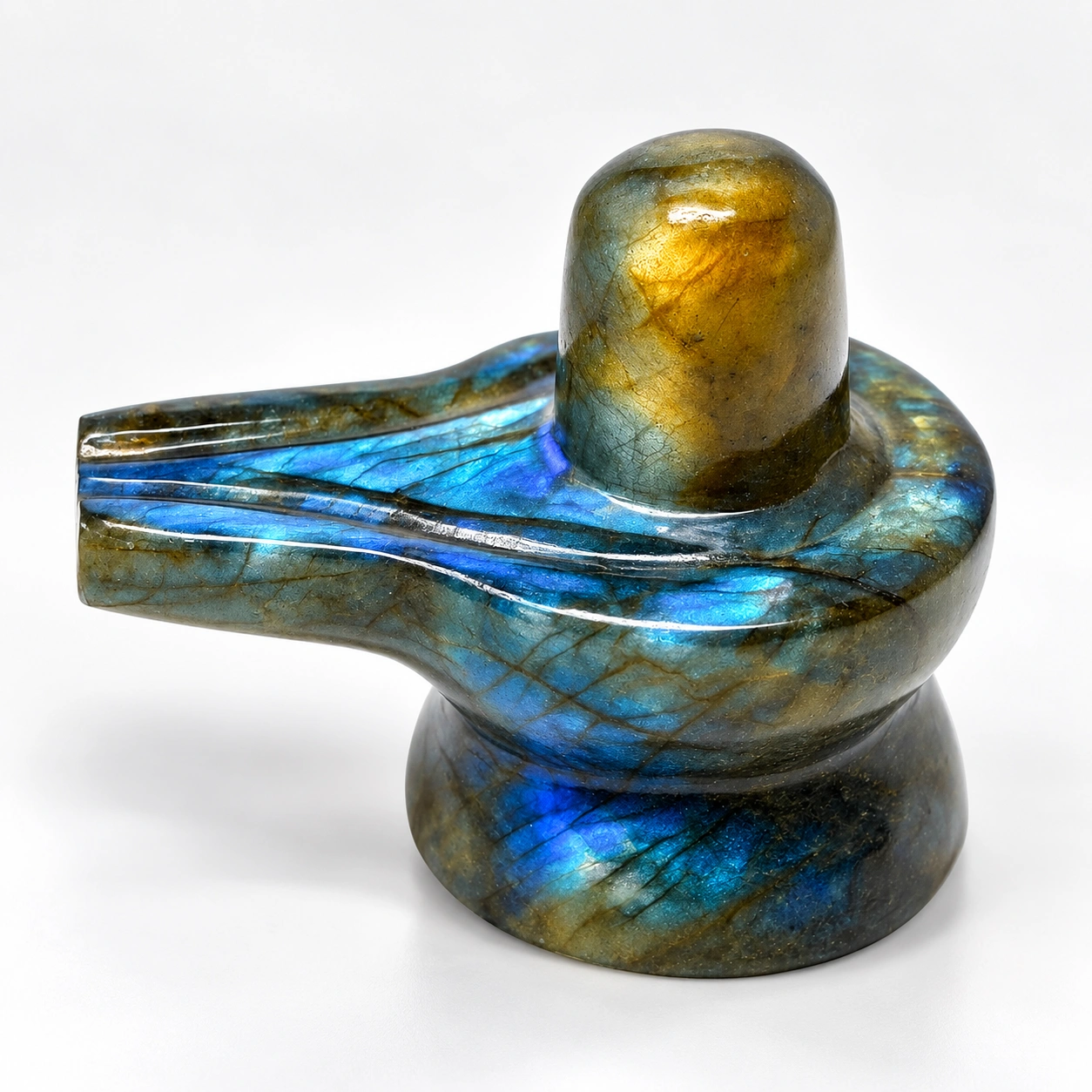 Natural Labradorite Gemstone Shivling