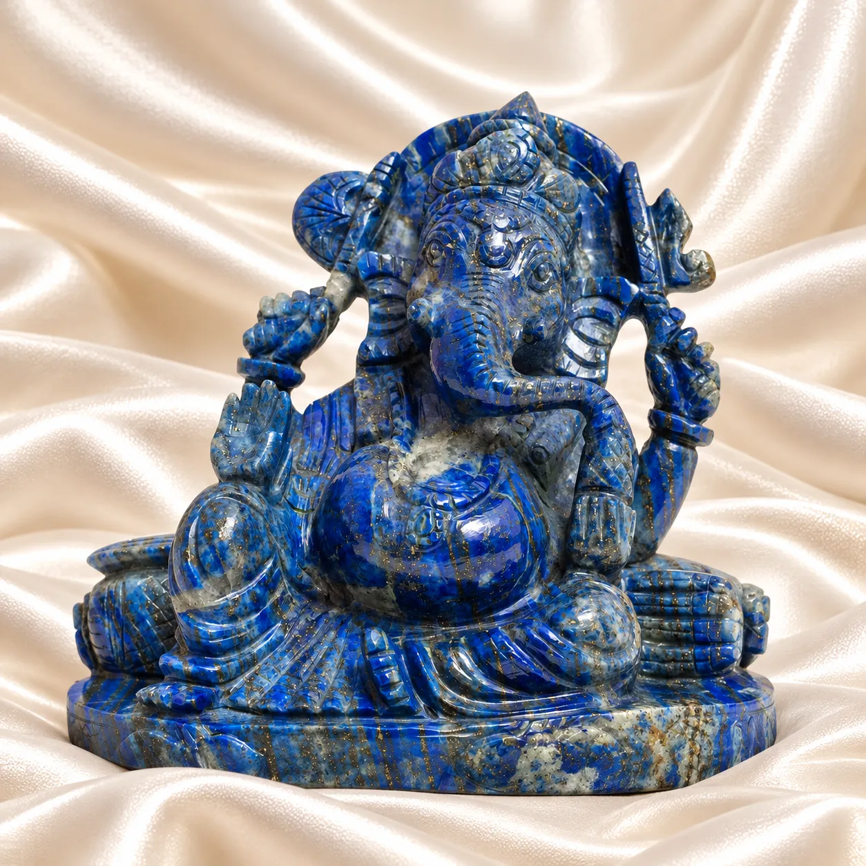 Natural Lapis Lazuli Ganesha Idol