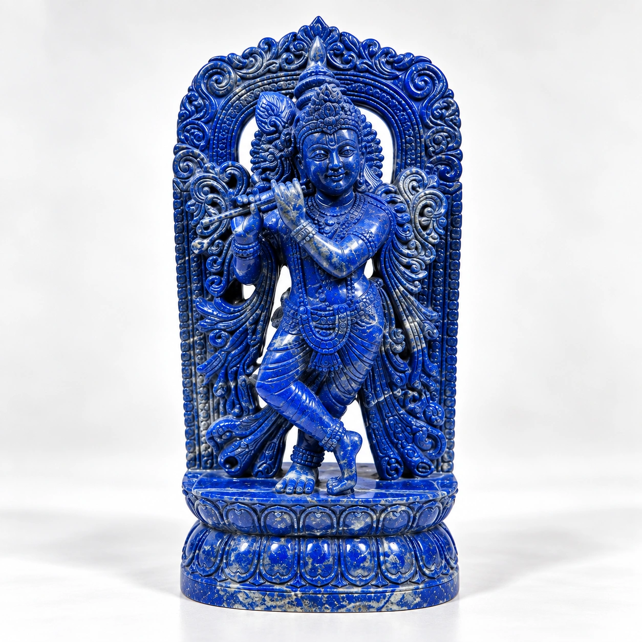 Natural Lapis Lazuli Lord Krishna Statue