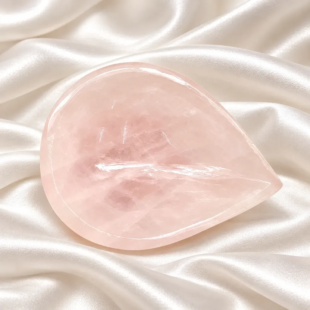 Natural Rose Quartz Diya