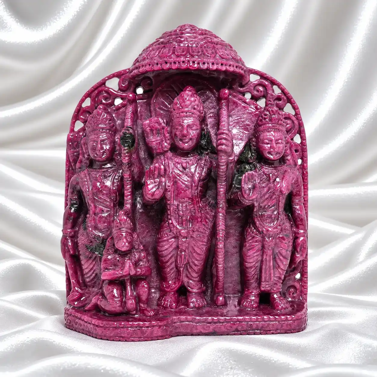 Elegant Ruby Ram Darbar Carving
