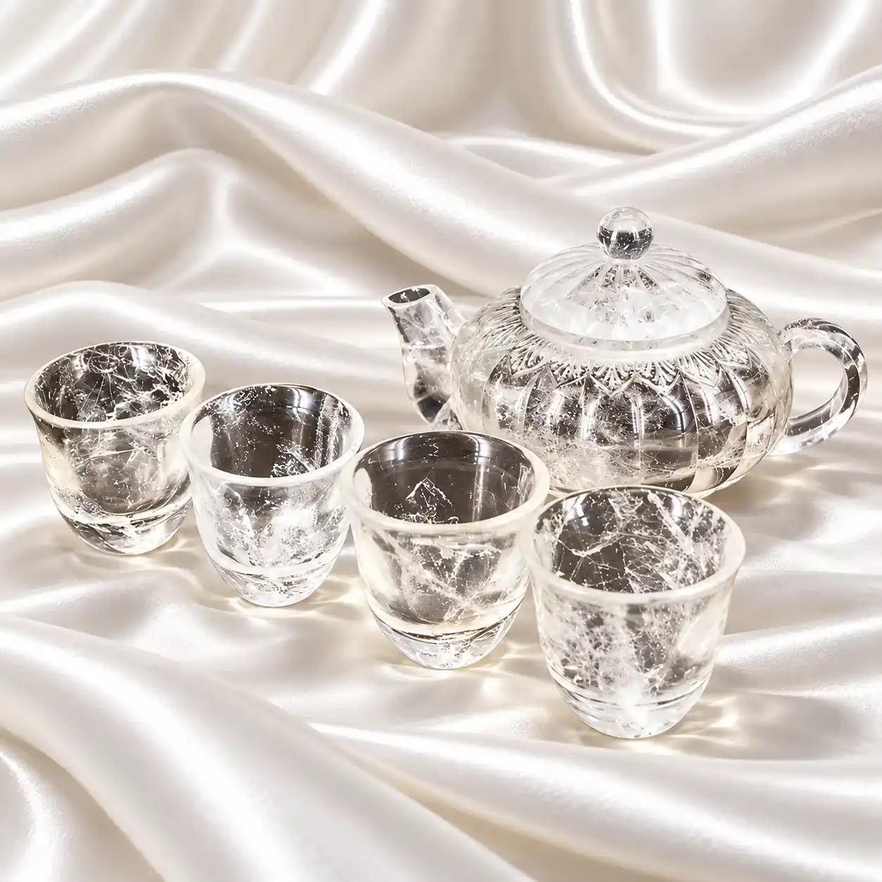 Tea Set in Crystal Quartz
